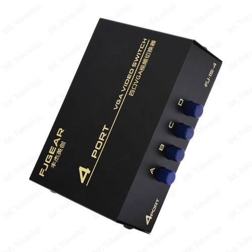Çok Fonksiyolu 4 Port VGA Seçici Switch 1 Giriş 4 Çıkış - 4 Giriş 1 Çıkış